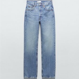 ZARA HIGH-RISE STRAIGHT-FIT TRF JEANS